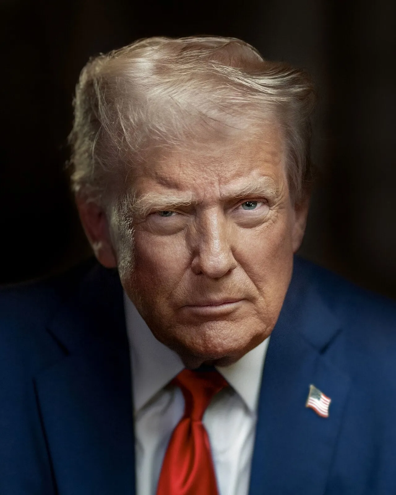 officieel portret van de Amerikaanse president Donald Trump